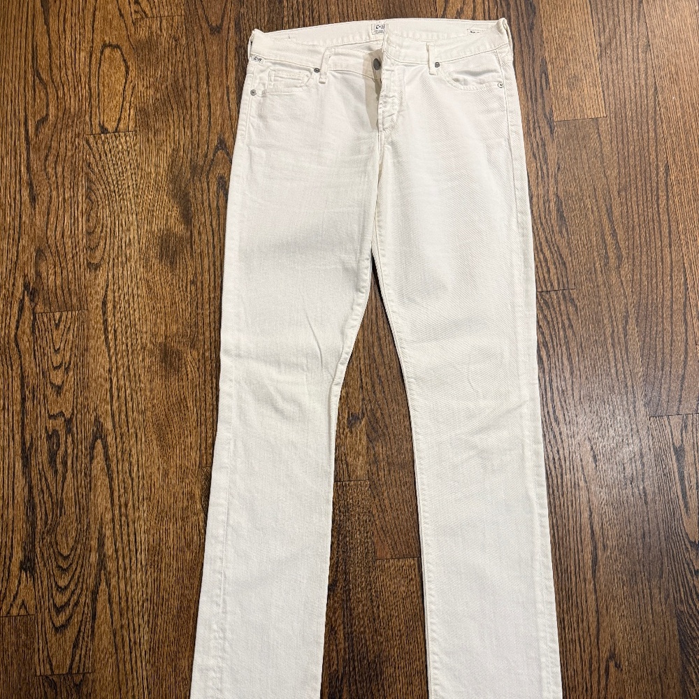 Citizens of Humanity White Straight Leg Jeans  Women's 31